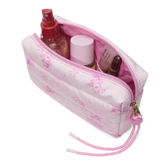 Victoria’s Secret PINK x Loveshack Fancy Quilted Makeup Bag “Beaux Icons” Print